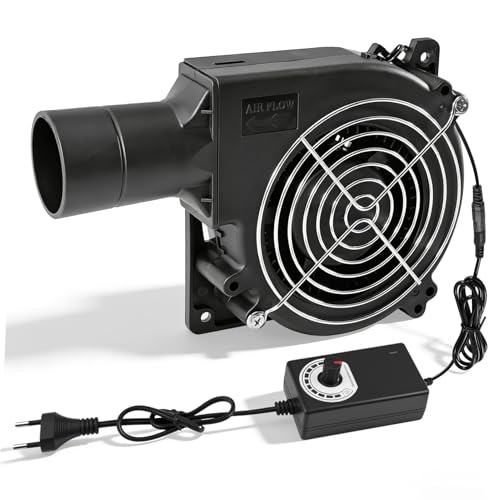 Editbar Radiallüfter 230V Kühlung Lüfter mit Drehzahlregler für Haushaltsgeräte,3D Druck, Gebläse Lüfter für Belüftung Lüfterwechsel BBQ Aufblasbar Kamin,Turbinengebläse für Heizgeräte Grill Picknick