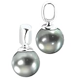 tahiti zuchtperlen ohrstecker Anhänger Silber 925/00 und Perlen von Tahiti, 8 bis 9 mm.... Schönheit und Einfachheit zum kleinen Preis