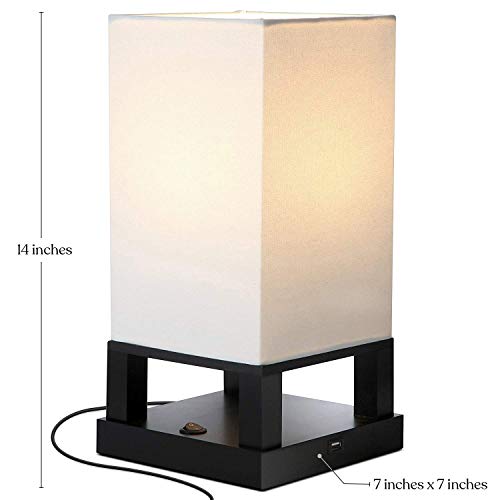 Brightech Maxwell Floor & Table Lamp Set Of 2 - Asian Modern Floor Lamp And Table Lamp Bundle - Floor Lamp With Wireless Charging, Charging Ports, And Outlets - Living Room Lamp - Black #TOP7