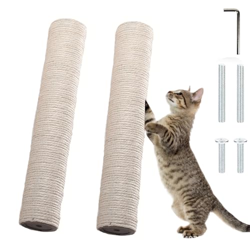 PlushPlumage 2pcs Cat Scratching Post Replacement, 40 cm/15.7 inch Sisal Replacement Poles for Kittens Cat Tree Tower (40cm)