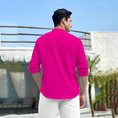 Image of Beige Color Cotton Blend Mandarin Neck Short Kurta Straight Kurta for Men (S)