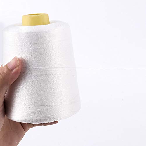 Hilos para máquina de coser serger blancos, pack 8 miniatura 5