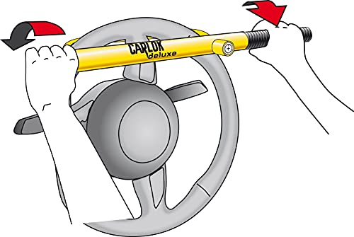 Kleinmetall 60230700 Carlok Deluxe Auto Diebstahlsicherung Lenkradkralle Absperrstange, Silber