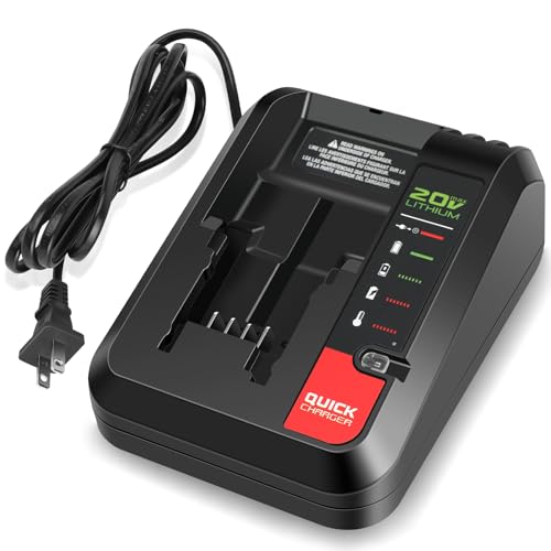 Battery Charger for Porter Cable 20V MAX Lithium Battery PCC685LP PCC680L PCC692L PCC699L and Black Decker 20V Battery LBXR20 LBX4020