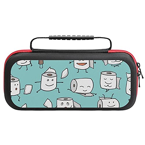 Toilet Papers Rolls Printed Carrying Case Storage Bag For Switch Lite & Accessories Travel Portable #TOP25