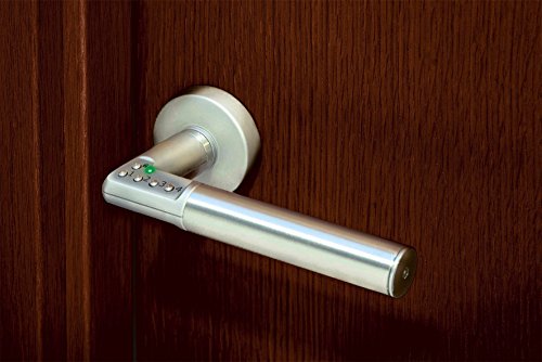 ASSA ABLOY digitaler Türbeschlag Code Handle DIN Links - Zimmertürbeschlag mit PIN-Code - Silber