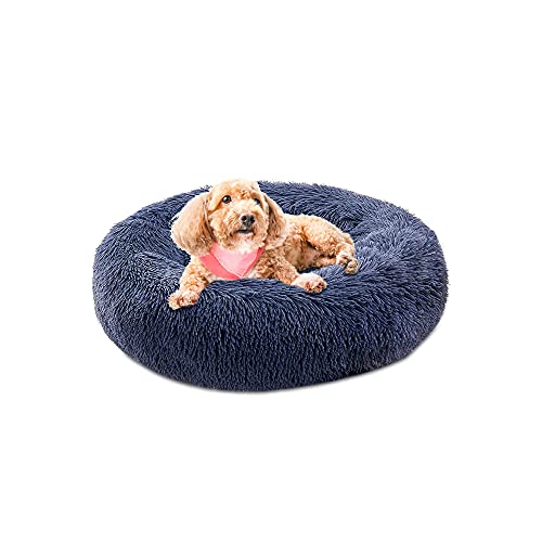 GORDITA Cat Bed Dog Bed for Small Dogs Comfortable Donut Cuddler Round Dog Bed Anti-Slip Faux Fur Pet Bed Ultra Soft Pet Cushion Bed for Dog Cat Joint-Relief and Improved Sleep (20'' x 20'')
