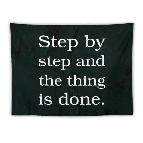 Tapiz de pared de fácil colgado con frase inspiradora para renovar tu dormitorio