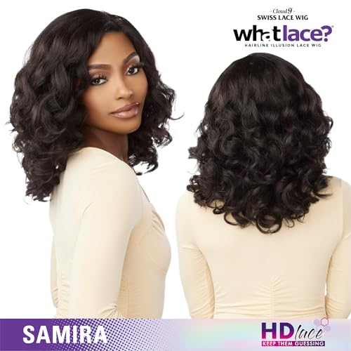Sensationnel What Lace 13X6 Wigs - Samira Lacefrontal Hand Tied Glueless Synthetic With Natural Density Preplucked Hairline (BALAYAGECOPPER)