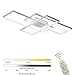 Produktbild LED Deckenleuchte Wohnzimmer lampen Dimmbar Deckenlampe Hängeleuchte Modern Eckig Designer Fernbedienung Leuchen Metall Acryl Schirm Decke Wohnzimmerlampe Esszimmerlampe Esstischlampe Badlampe,Weiß