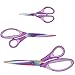 Produktbild Schere, Scheren mit scharfen Klingen aus Titanium, Weiche Komfortgriffe, Geeignet für Haushalte, Büros und Schulen, 3 Stück(Lila)