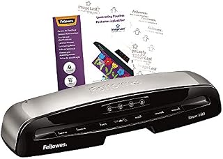 Fellowes Saturn 3i Jam Free A3 Laminator Machine for Small Office Use - 1 Minute Warm Up Time with Auto Shut Off and Sleep Mode Feature  80-125 Micron  10 A4 Laminating Pouch Starter Pack Included