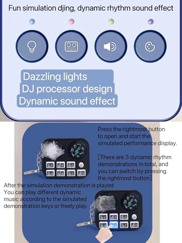 image for TayloHil Musical Instrument Pendant Keychain with Buttons and Sounds (