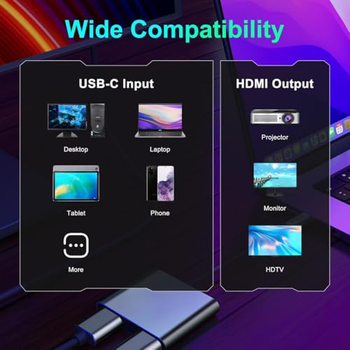 Image of Scalebee USB Type C Dual HDMI Adapter Splitter Extended 4K@60hz