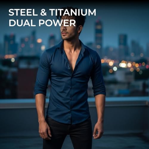 Image of WILD STONE CODE Steel & Titanium Combo For Men, Liquid Perfume, 240 Ml