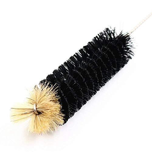 Image of Long Bottle Brush, 17 in Bendable Cleaner Brushes for Cleaning Neck Beer Bottles, Wine, Baby Bottles, Water Bottles, Tumblers, Flask, Bird Feeder, Vase, Pipes and Brewing Supplies Black + White /2Pack
