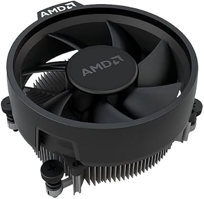AMD – Dissipatore per CPU con connettore a 4 pin, presa Wraith Stealth AM4, in alluminio con ventola da 90 mm (slim)