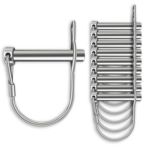 SLV Mittelteinspeiser Beleuchtung 5 Stück Rohrklappsplinte | Sicherungsstift D-förmig | Aus Federstahl | Für Anhänger, Garten, Landwirtschaft | 6mm X 70mm D-TRACK Hochvolt Stromschiene 2Phasen