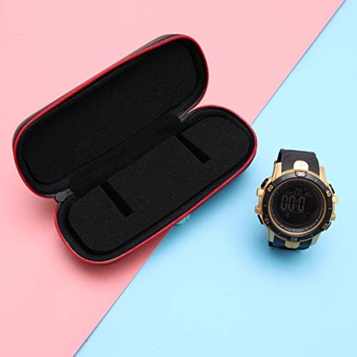 Balacoo Travel Watch Case Roll Organizer- EVA Watch Case Zippered Holder Waterproof Anti-Fall Jewelry Storage Gift Case without Watch ( Black 16*6*5cm )