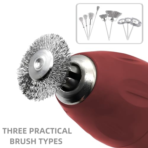 Image of 18pcs Wire Brush for Drill, VEINARDYL Stainless Steel Mini Cleaning Wire Wheels Brush, Rotary Tool Accessories Polishing Attachment Kit with 1 /8 inch(3mm) Shank for Rust Removal, Corrosion - 9 Sizes