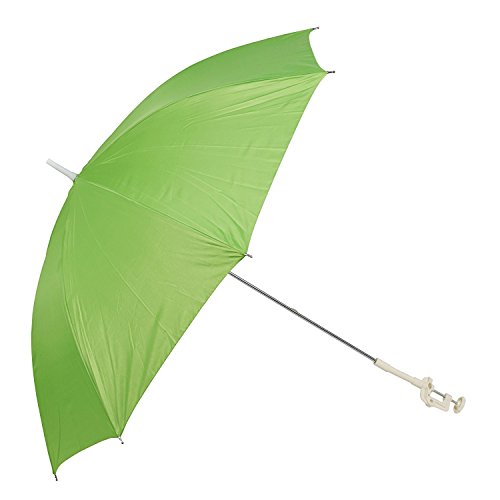 Panorama Gifts Portable Deck Chair Umbrella Lightweight Balcony Parasol + Clamp On Screw (Green)