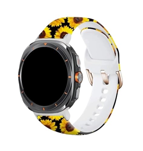 [PLYYQZM] Sam su ng �ɍ��� Galaxy Watch 7Ultra�p�V���R���X�g���b�v�AGALAXY �ɍ��� ULTRA 47MM���X�g�o���h�p�����p�u���X�ɓK�p(Black Sunflower)