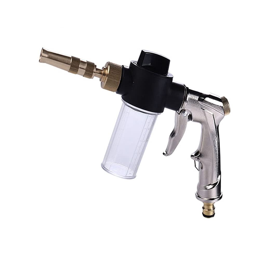 Pistola ad Acqua ad Alta Pressione, Pistola ad Acqua ad Alta Pressione�?Ugello di spruzzatura per Tubo da Giardino �?Lancia in Schiuma di Metallo �?Strumento di Pulizia�?(Color : Just a PCS Gun)