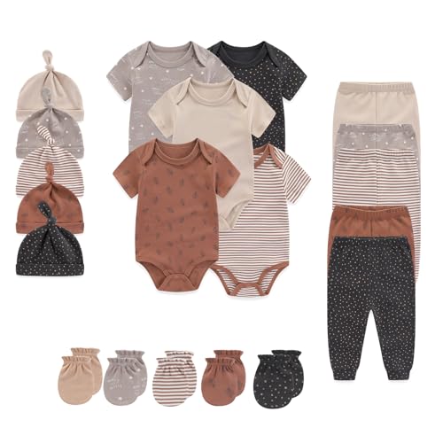 Image of ZAV Baby Boy Girl Bodysuits Sets 20-pack Cotton Cartoon New born Clothes Soft Infant Outfits Baby Shower Gifts