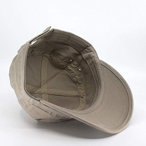 Image of The Vintage Year Heavy Stitching Washed Cotton Cadet Hat - Durable Military Baseball Cap for Men & Women, Outdoor Casual Wear
