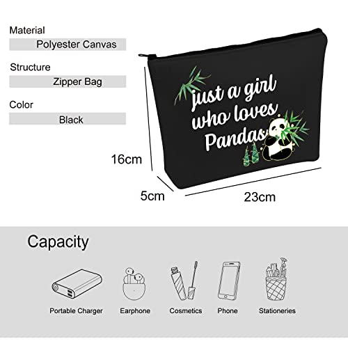 MYSOMY Panda Makeup Bag Just a Girl who Loves