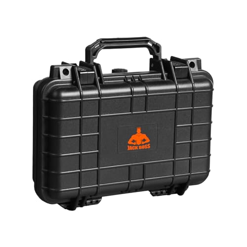 Image of Jack Boss 11.3x 7x 2.3 Inch Hard Case, Portable Weather Waterproof Protective Camera Case with Customizable Foam, Fit Use of Drones, Camera, Equipments, Black