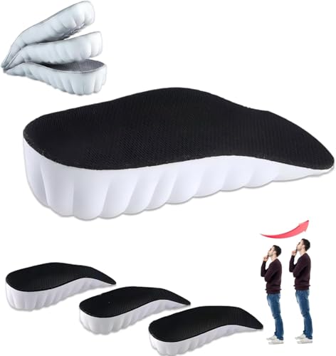 Image of Orthopedic High Pads 2.0, Insoles Height Increase, 4D Cloud Technology Insole, Height Increase Insoles for Men /Women, Memory Foam Arch Support Insoles (Black, 3.5CM)