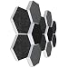 platino24 Schallabsorber 3D-Set aus Basotect G+ < 12 Elemente Ø30cm Wabe > Qualitäts Akustik Elemente/Oberseite GRAU + SCHWARZ (#01)