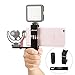 Produktbild Ulanzi Smartphone Filmemacher Video Rig, Metall Telefon Stativhalterung mit Blitzschuh + Metall Handgriff Halter + Mikrofon Kalter Schuhplatte Kit für iPhone Mikrofon BY-MM1 LED-Videoleuchte