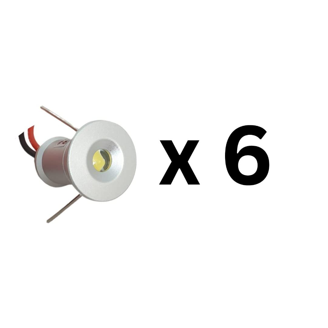MARVIX 12V Mini Faretti LED 0,5W IP65 Impermeabili Blu Caravan Camper Barca