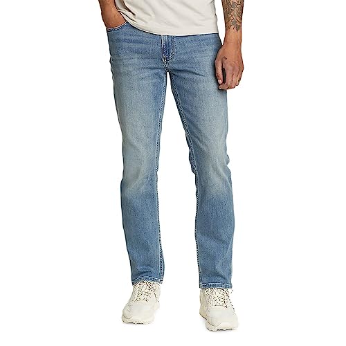 Eddie Bauer Men's Voyager Flex 2.0 Jeans, Lt Indigo, 38W x 30L