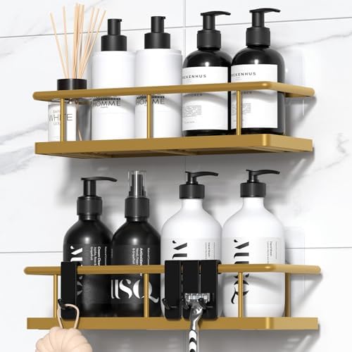 YASONIC Shower Caddy Adhesive, No Drill Bathroom Shower
