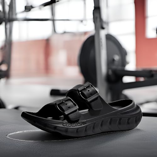 GLOBALWIN Recovery Slides For Women Mia Summer Sandals With Comfortable Arch Support Indoor Outdoor Cloud Slippers Reduce Stress on Feet Lightweight Black Size 7M - image 2