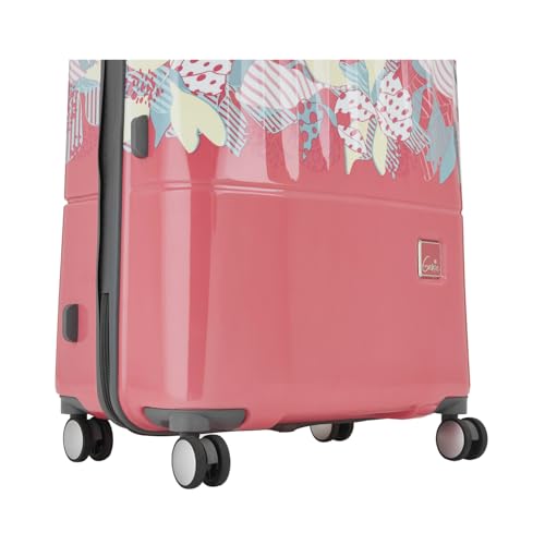 Image of Sprout 79cm Trolley Bag,Hard Side 8 Wheel Check-in Luggage- Pink, Printed, Travel Bag for Women