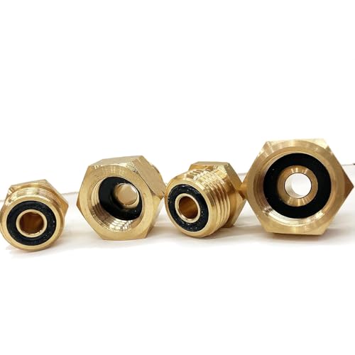 Adapter für Gasanschluss 4 Stück Gasflaschenadapter - Set für das Ausland der EU, Propangasflaschen Adapter Set für deutsche Druckregler, für den