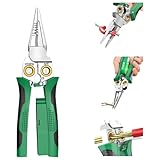 Pinza spelafili multifunzione PowerPliers – strumento di crimpatura, taglio e spelafili 3 in 1 | Preciso, ergonomico e ideale per elettricisti, fai da te e officine