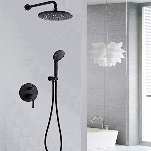 Mitigeur de douche mural noir mat pour une salle de bain moderne et relaxante