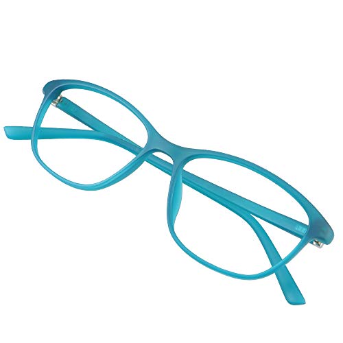 Image of VisionGlobal Blue Light Blocking Glasses for Computer Reading or Gaming, UV 400 Anti Glare Lenses Help Reduce Eye Strain and Fatigue, Men and Women Frame, 0.00 (No Magnification)
