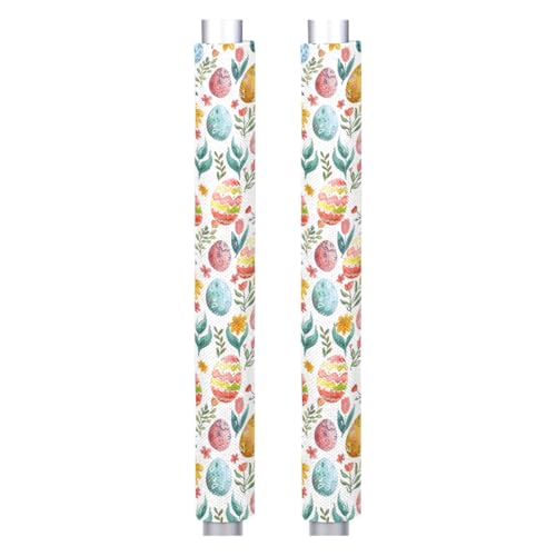 Image of Pardick Easter Refrigerator Door Handle Covers Set of 2, Eggs Flower Fridge Handle Cover Washable Fridge Dishwasher Door Spring Decor Protector Handle Cover, Keep Your Kitchen Appliance Clean