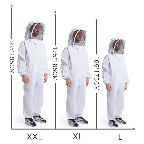 Traje de apicultura completo talla L con guantes y velo protector 3