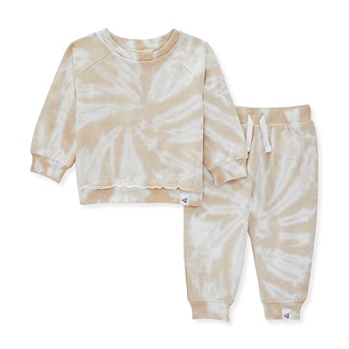 Image of Burt's Bees Baby Baby Boys' Long Sleeve Tee and Tie-Up Pant Set