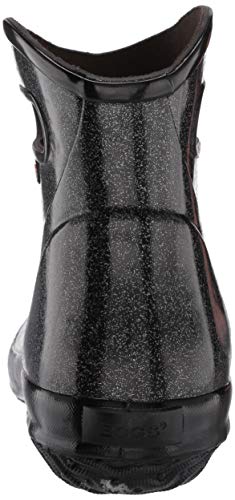 Bogs Womens Rainboot Ankle Height Waterproof Rain Boot, Glitter Black, 8 Us #TOP2