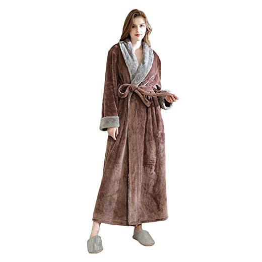 PUTUO Invierno Albornoz para Mujer Bata de Baño, Largo Albornoz Microfibra Mujer Ducha Toalla