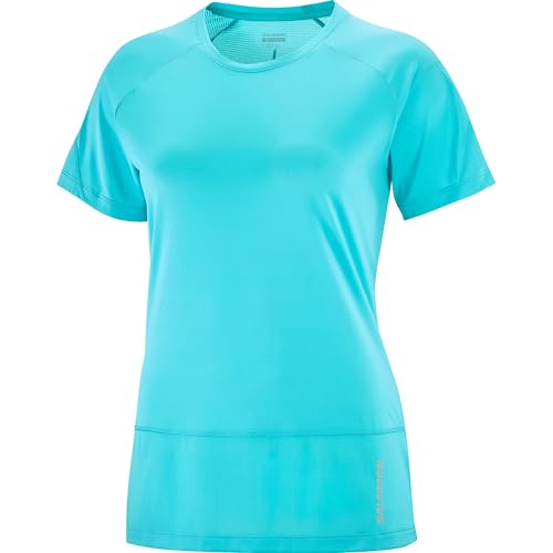 SALOMON(サロモン) CROSS RUN 半袖 Tシャツ LC2199800 （ライトブルー/Ｌ/Lady's）