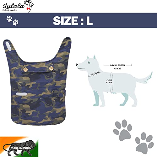 Image of Lulala Dog Fleece Squire Jacket,Winter Coat for Small Medium Large Dogs, Soft Warm Polar Fleece Cold Weather Vest Clothes for Dog Boy Girl Indoor and Outdoor,Camouflage Print(Green,16Inch)